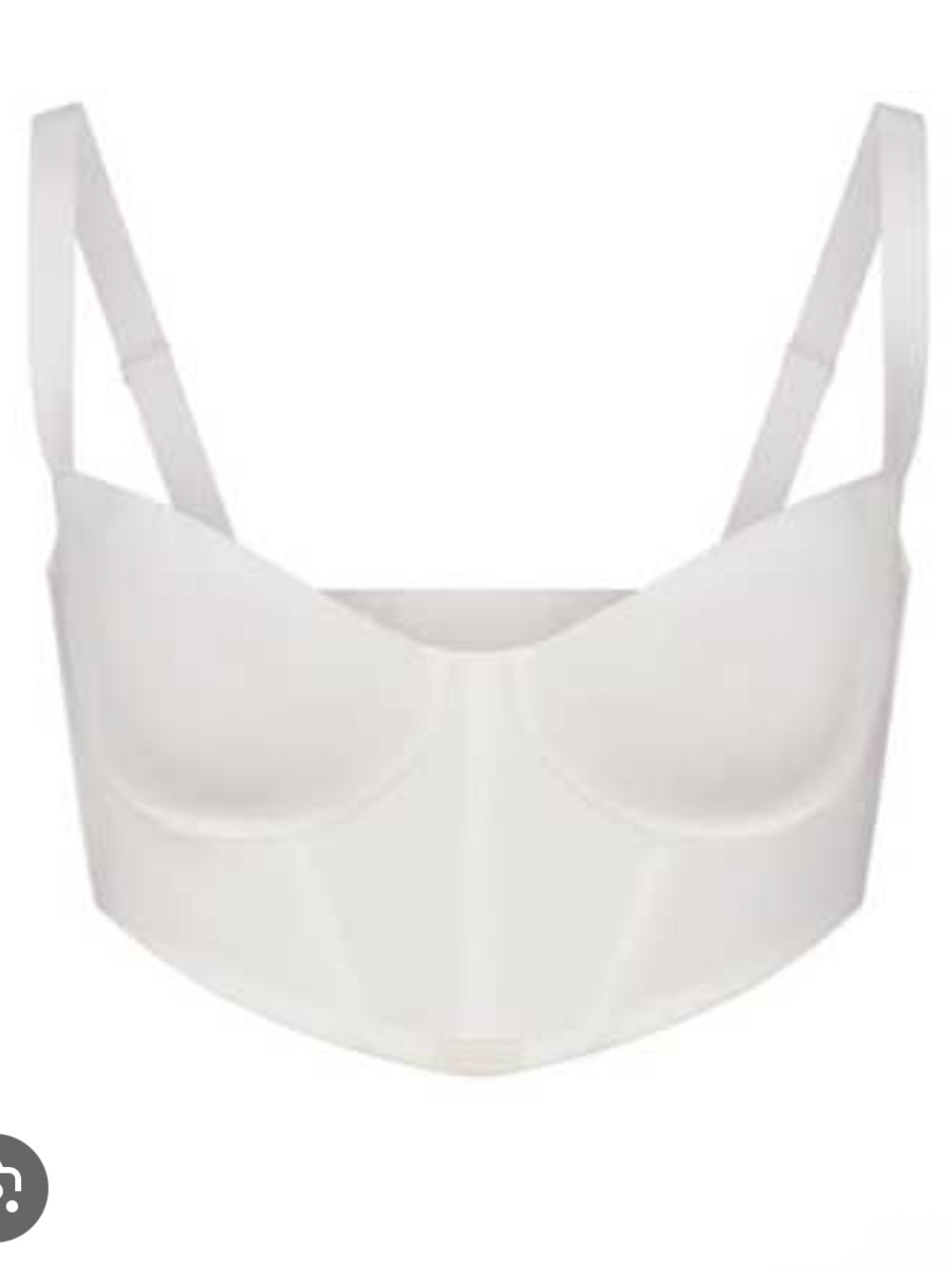 SKIMS Shine Logo Corset Bra Collection Balconette Bridal 46DDD, 42B NWT!!